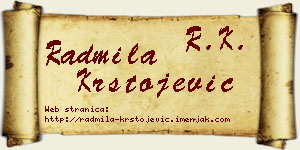 Radmila Krstojević vizit kartica
